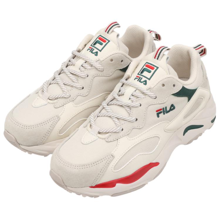 FILA Tracer Low Top Chunky Sneakers Unisex Gray Green Red