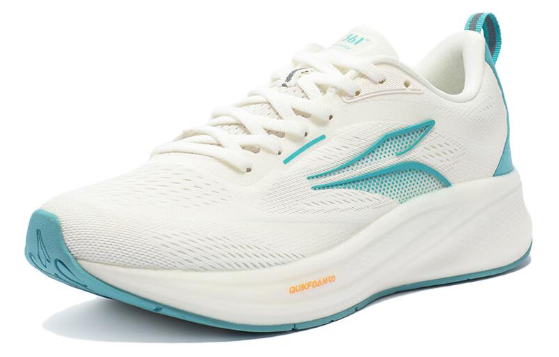 361° Flying Wing Cushioning Low-Top Running Shoes Men's White Cyan