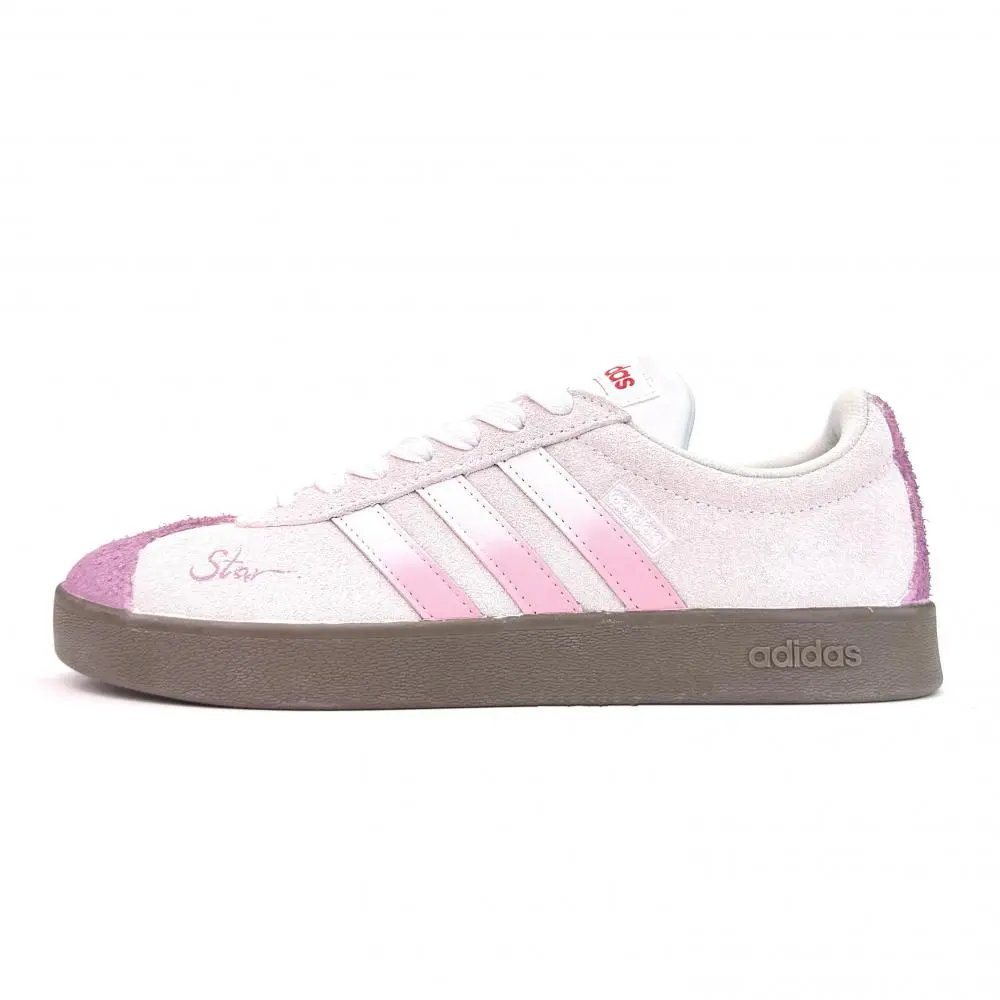 Adidas VL COURT 2.0 Lifestyle Heartbeat Berry Cushioning, Wear Resistant Low top Skateboard Shoes Unisex Pink