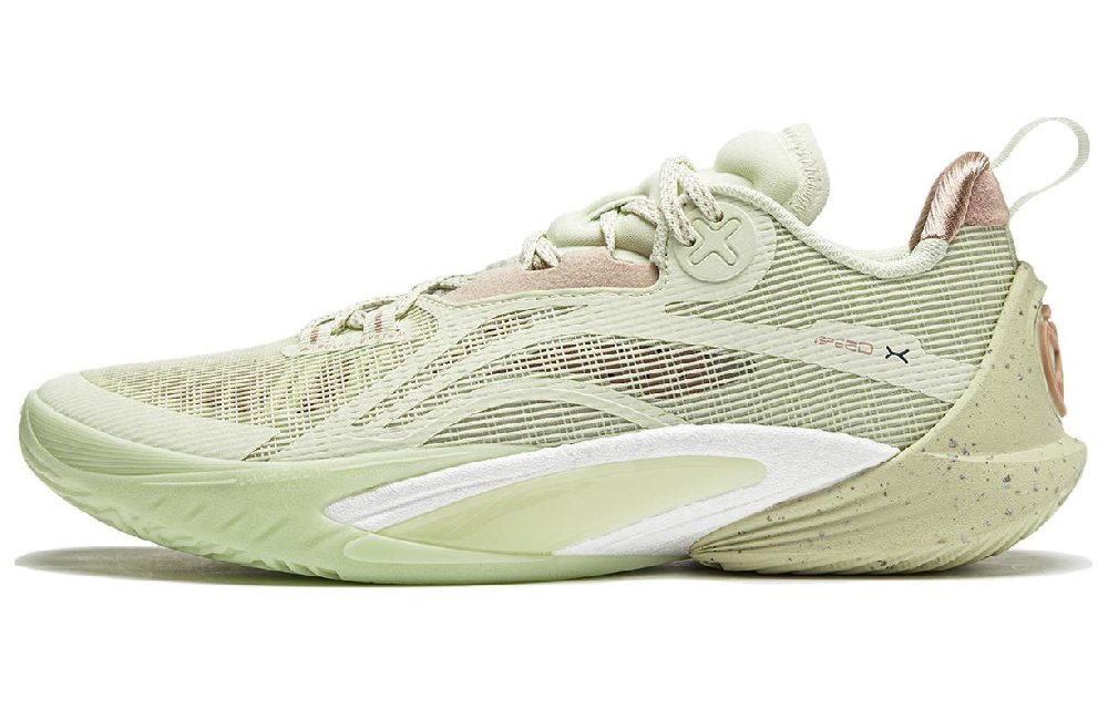LiNing Speed 10 Avocado BOOM Technology Cushioning Anti-Slip And Wear-Resistant Low-Top Basketball Shoes Men's Green