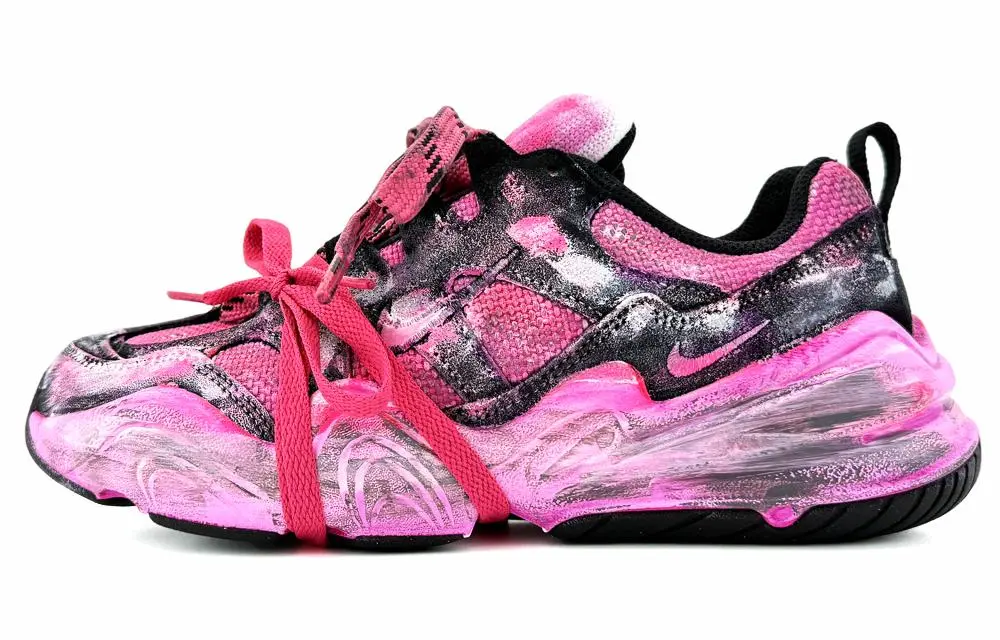 Nike Tech Hera Suixin 2XL Dirty Pink Abrasion Resistant Low top Casual Shoes Women's Pink