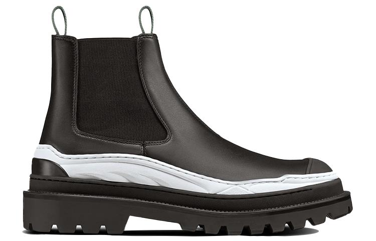 Sacai x DIOR Ankle Length Chelsea Boots Men's Black