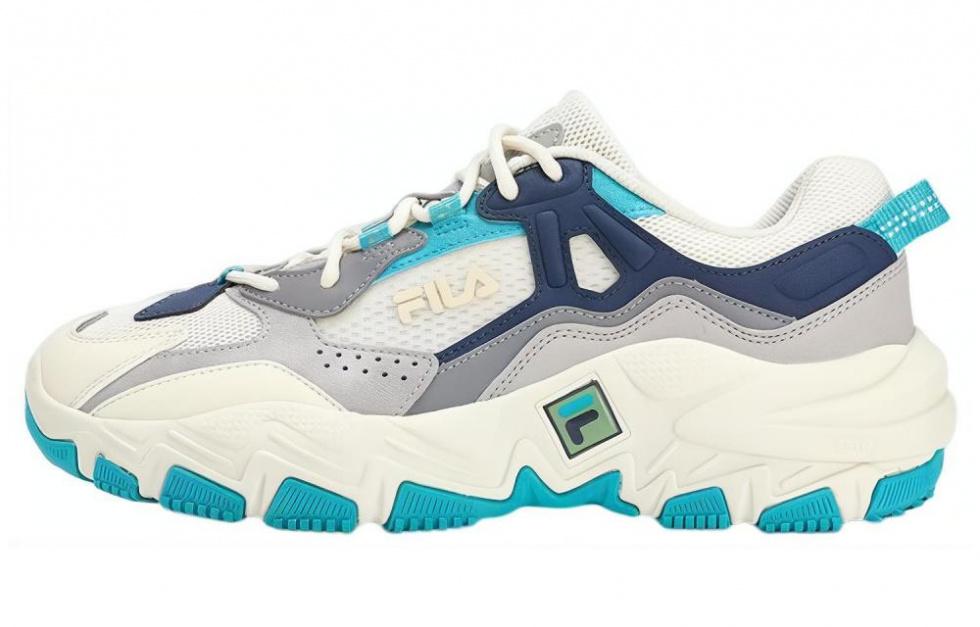 FILA Ravagement 2 Anti Slip Wear Resistant Low Top Running Shoes Men's White Blue