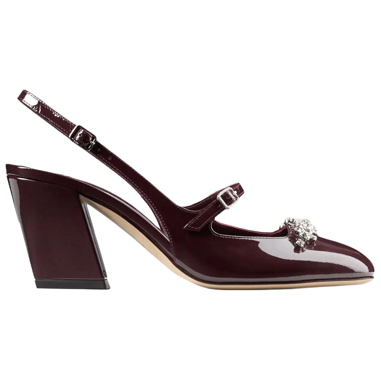 Jimmy Choo Belinda Chunky Heel High Heels 7cm Women's Red