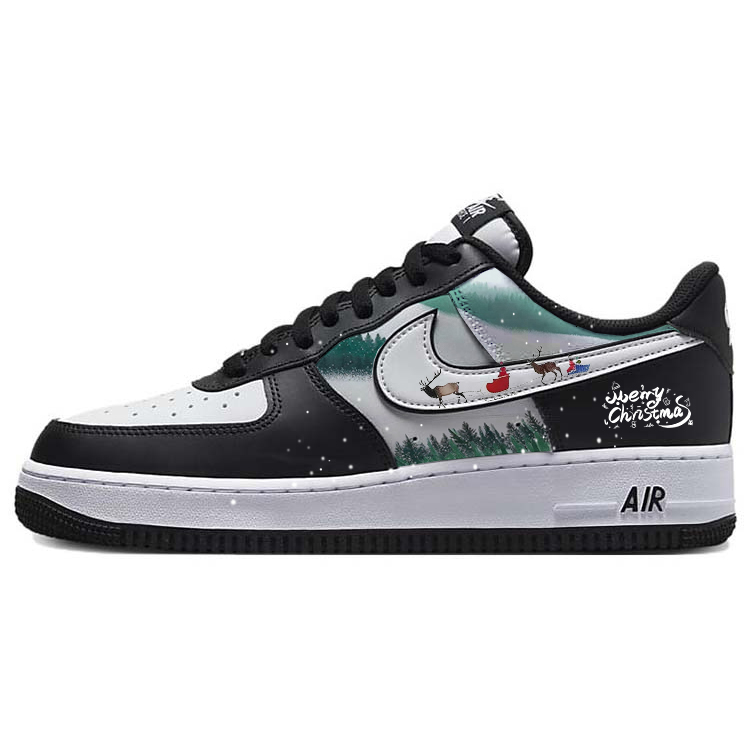 Nike Air Force 1 Anti-Slip And Wear-Resistant Lightweight Low-Top Skateboard Shoes Unisex Black White