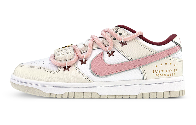 Nike Dunk Low Low-Top Skateboard Shoes Women's White Pink