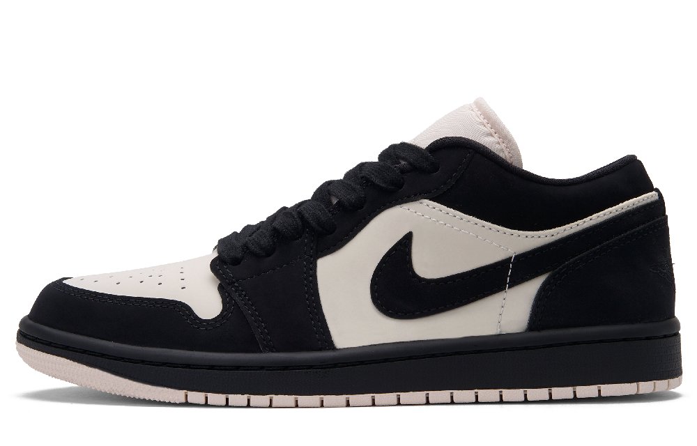 Jordan Air Jordan 1 Low Top Vintage Basketball Shoes Unisex Black Pink