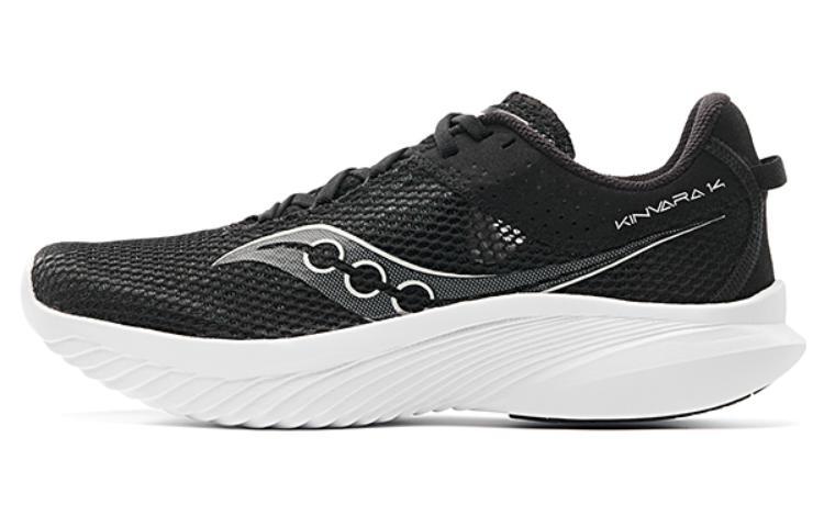 Saucony Kinvara 14 Slip Resistant, Abrasion Resistant, Breathable Low Top Casual Running Shoes Men's Black White