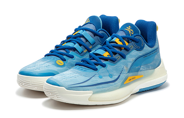 361° DVD2 Cushioning Anti-Slip Wear-Resistant Breathability Low-Top Basketball Shoes Men's Blue