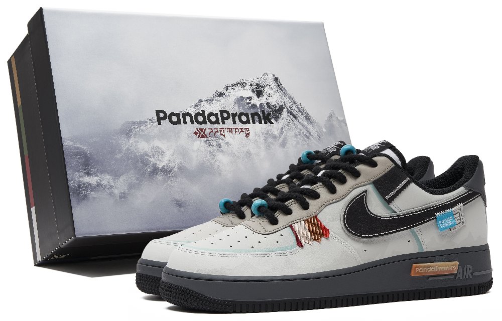 Nike Air Force 1 Wear-Resistant Slip-Resistant Low-Top Skateboard Shoes Unisex Blue White Black