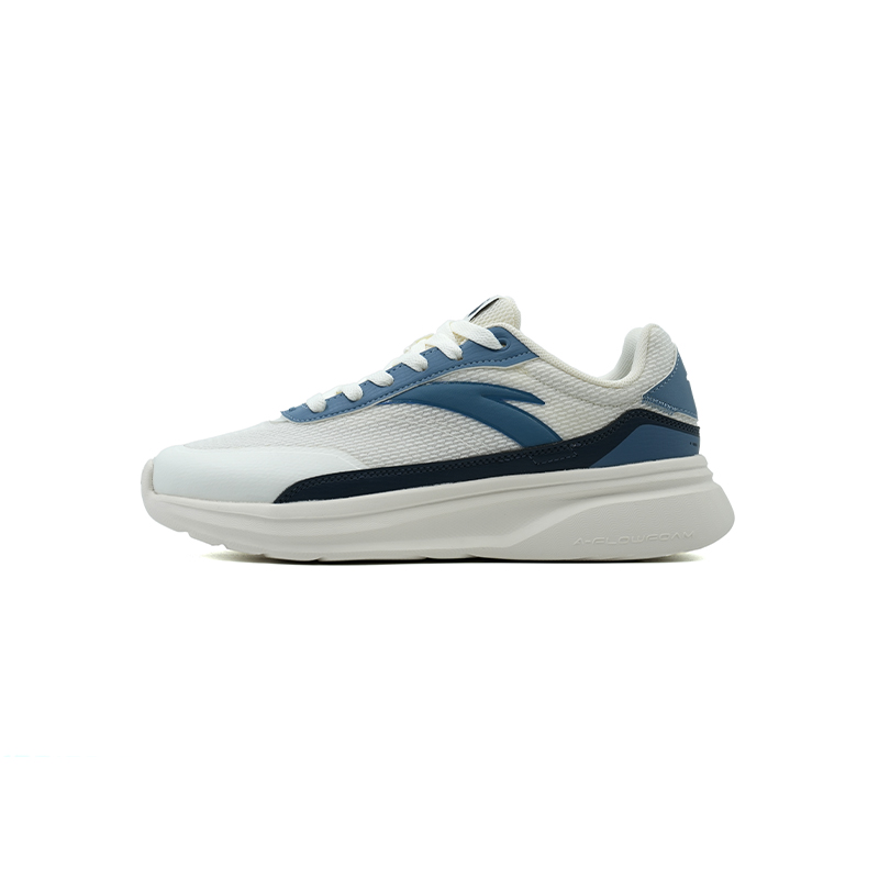 Anta Walker Anti-Slip Wear-Resistant Low-Top Casual Shoes Men's White Blue