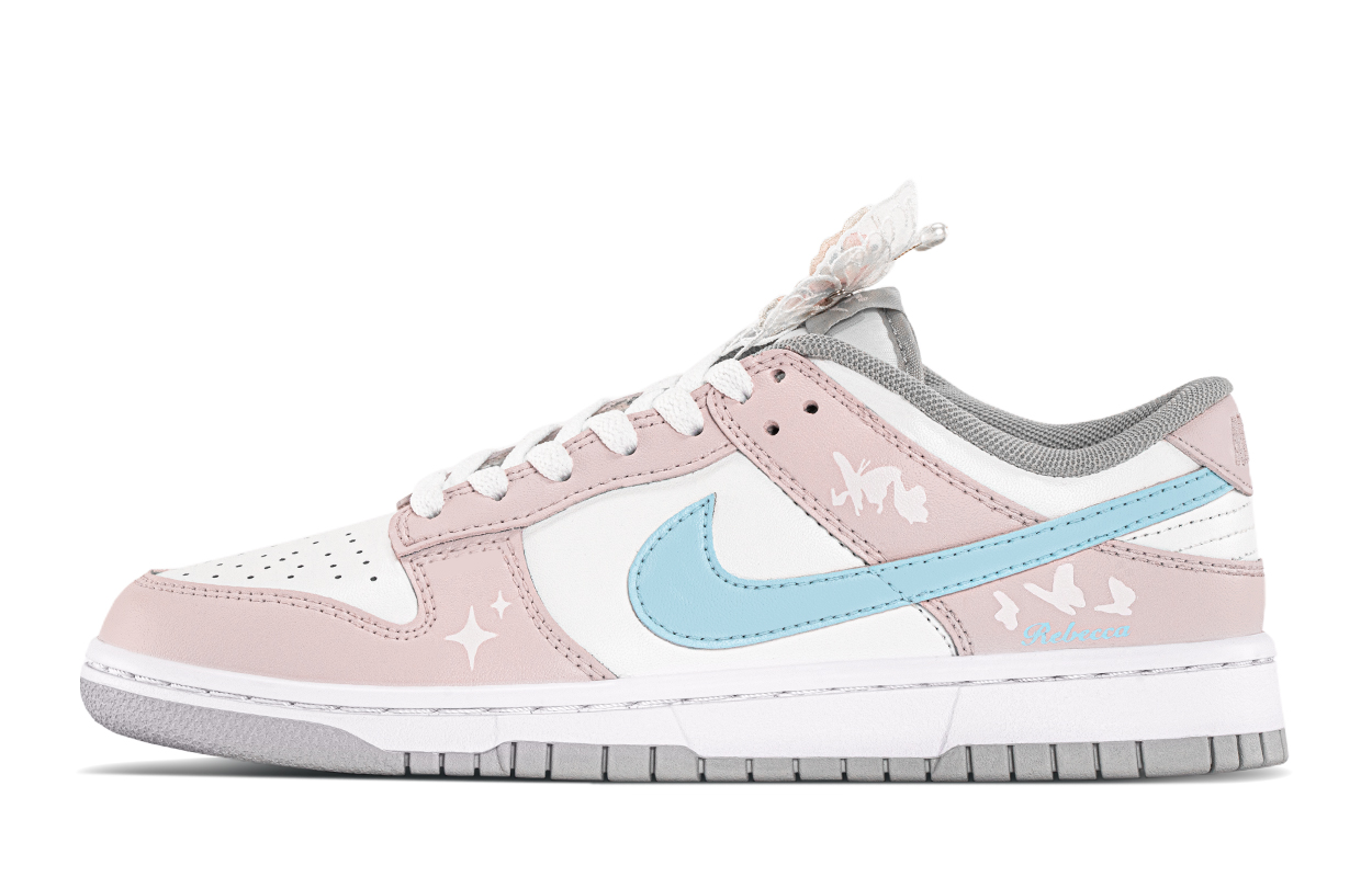 Nike Dunk Slip Resistant Low Top Skateboard Shoes Women's Blue Pink купить в интернет-магазине Yoocart с быстрой доставкой по России.