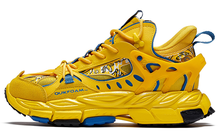 361° Minions Collaboration Collection Casual Shoes Women's Low Top Sunshine Yellow/Workwear Blue
