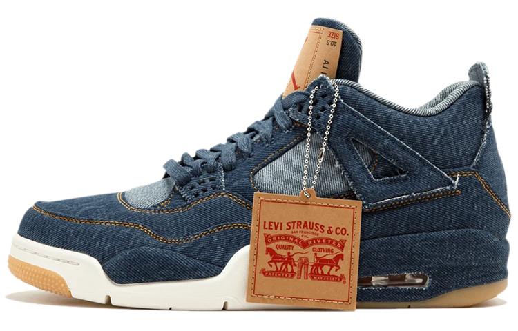 Jordan 4 Retro Levi's Denim Tag With Levi's Logo
