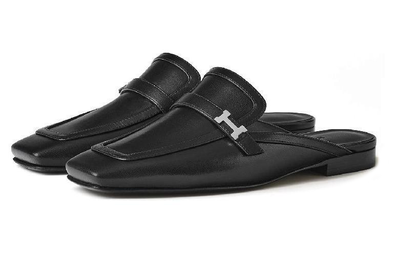 HERMES Groupie Abrasion Resistant Closed Toe Slippers Women's Black купить в интернет-магазине Yoocart с быстрой доставкой по России.