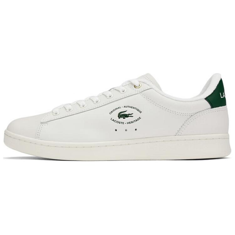 LACOSTE Slip Resistant Low Top Skateboard Shoes Men's Ecru