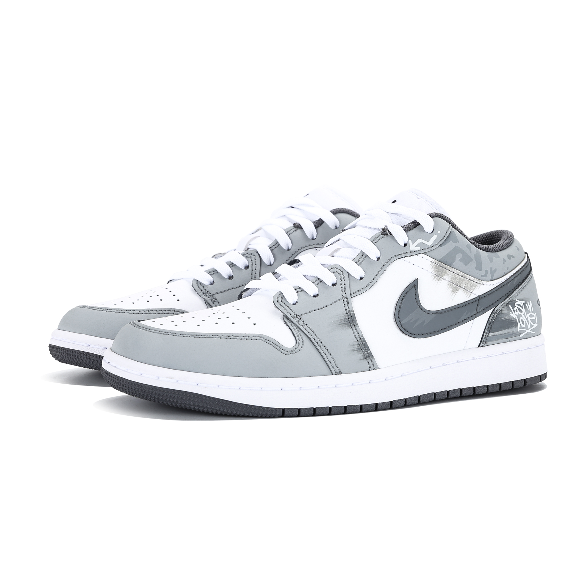Jordan Air Jordan 1 Abrasion Resistant Low Top Vintage Basketball Shoes Unisex Gray купить в интернет-магазине Yoocart с быстрой доставкой по России.