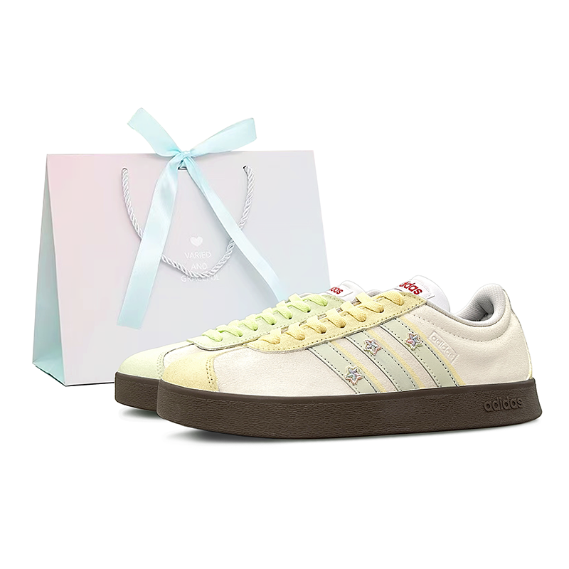 Adidas Neo VL Court 2.0 Skateboard Shoes Unisex Low Top Light Yellow/Verdant Green купить в интернет-магазине Yoocart с быстрой доставкой по России.