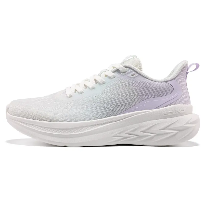361° Slip Resistant, Abrasion Resistant, Breathable Low Top Casual Running Shoes Women's White Purple