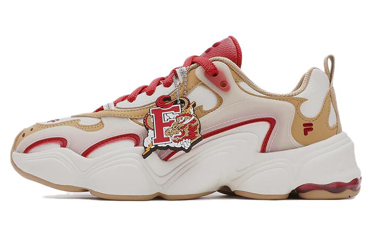 FILA FUSION Year Of The Dragon CNY Series CNY Collection Slip Resistant Low Top Casual Shoes Women's Yellow White