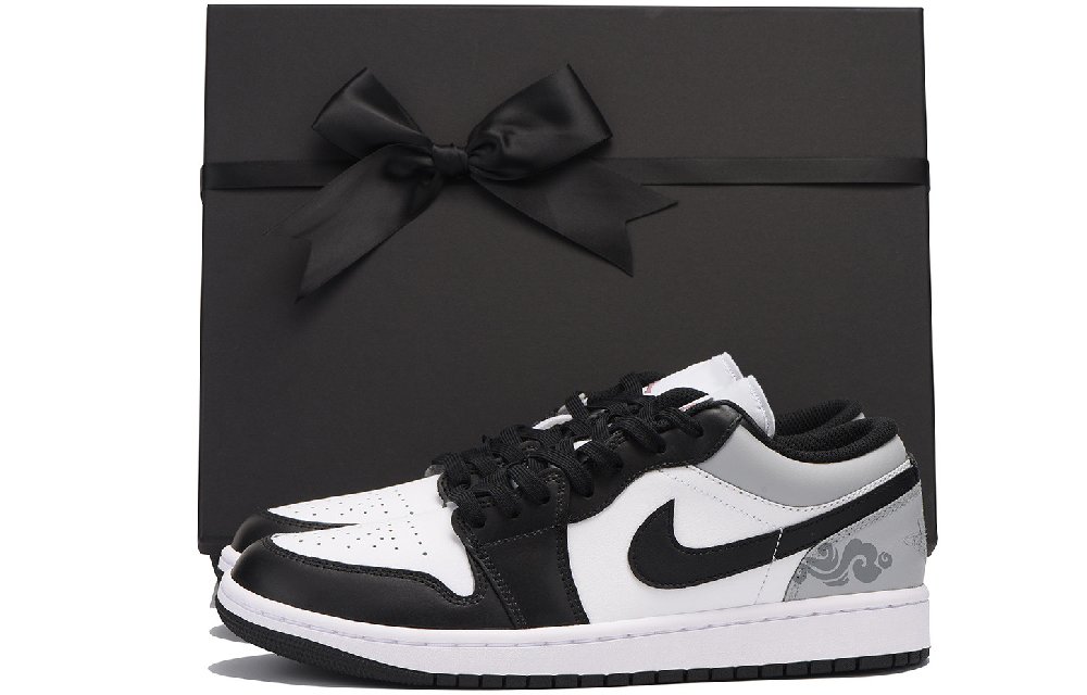 Jordan Air Jordan 1 Abrasion Resistant Coverage Low Top Vintage Basketball Shoes Unisex Black