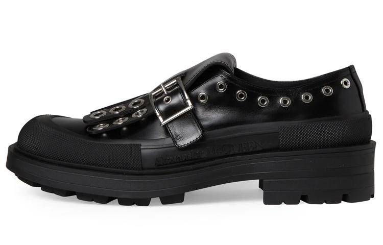 Alexander McQueen Buckle Detailed Monk Shoes