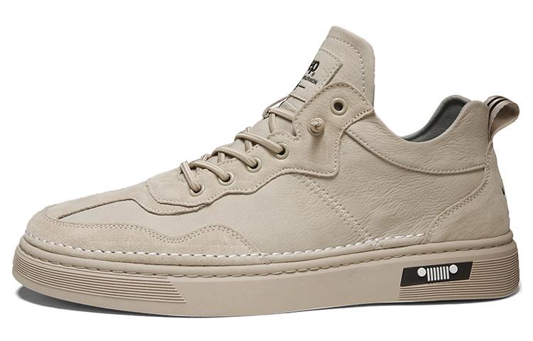 Jeep Low-Top Skateboard Shoes Men's Khaki