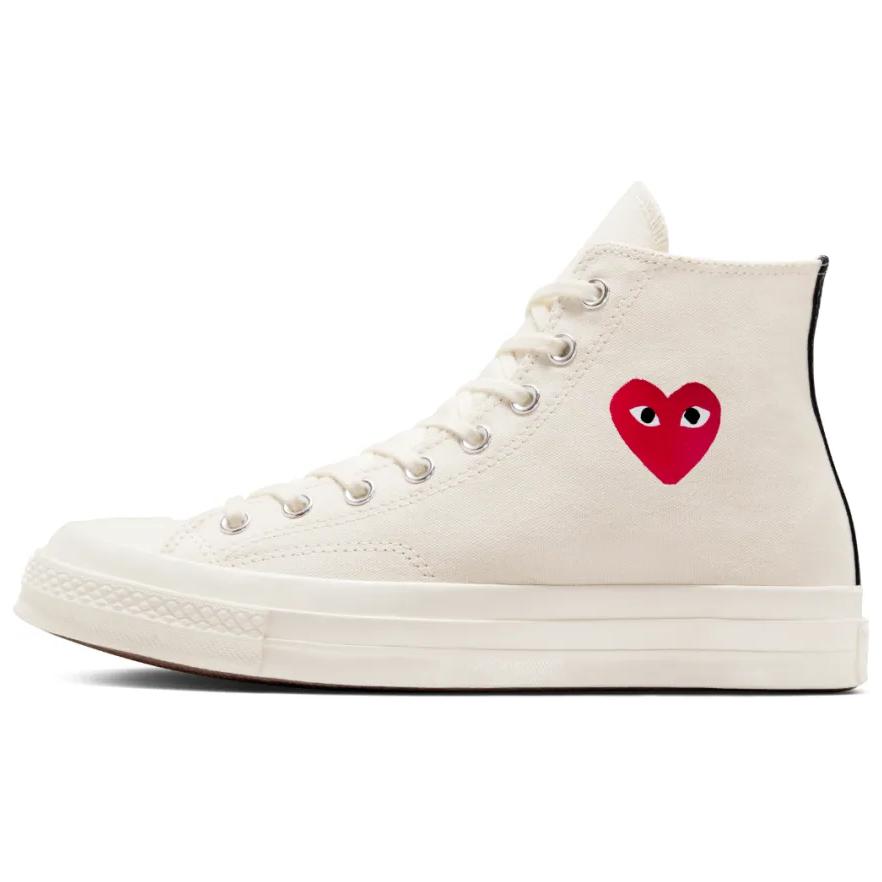 Comme Des Garçons Play X Converse X Comme Des Garçons Play Chuck 70 'Cream' Sneakers