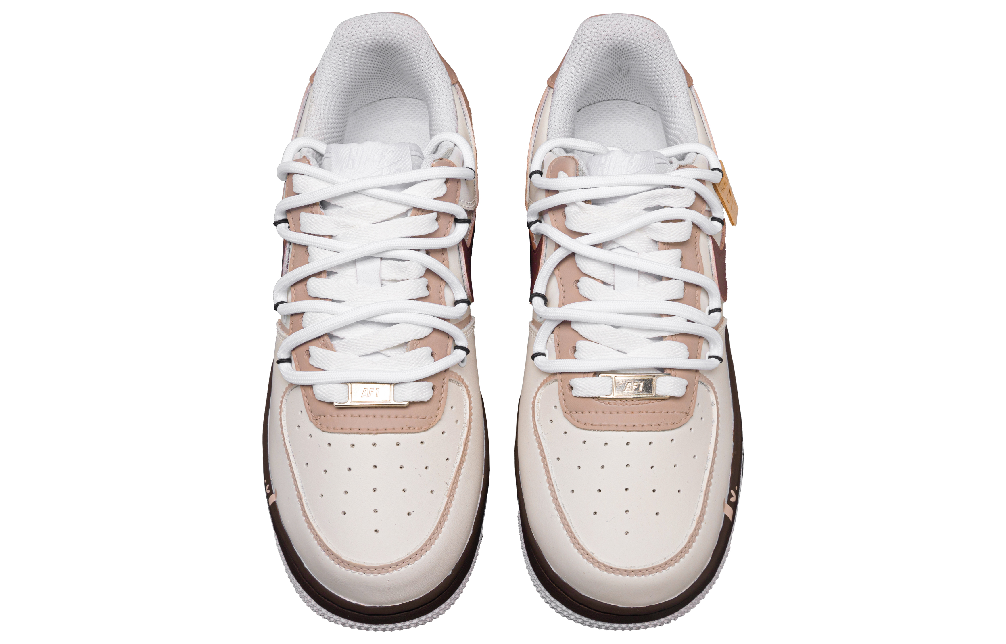 Nike Air Force 1 Heartbeat Box Abrasion Resistant Low top Skateboard Shoes Unisex Beige Brown купить в интернет-магазине Yoocart с быстрой доставкой по России.