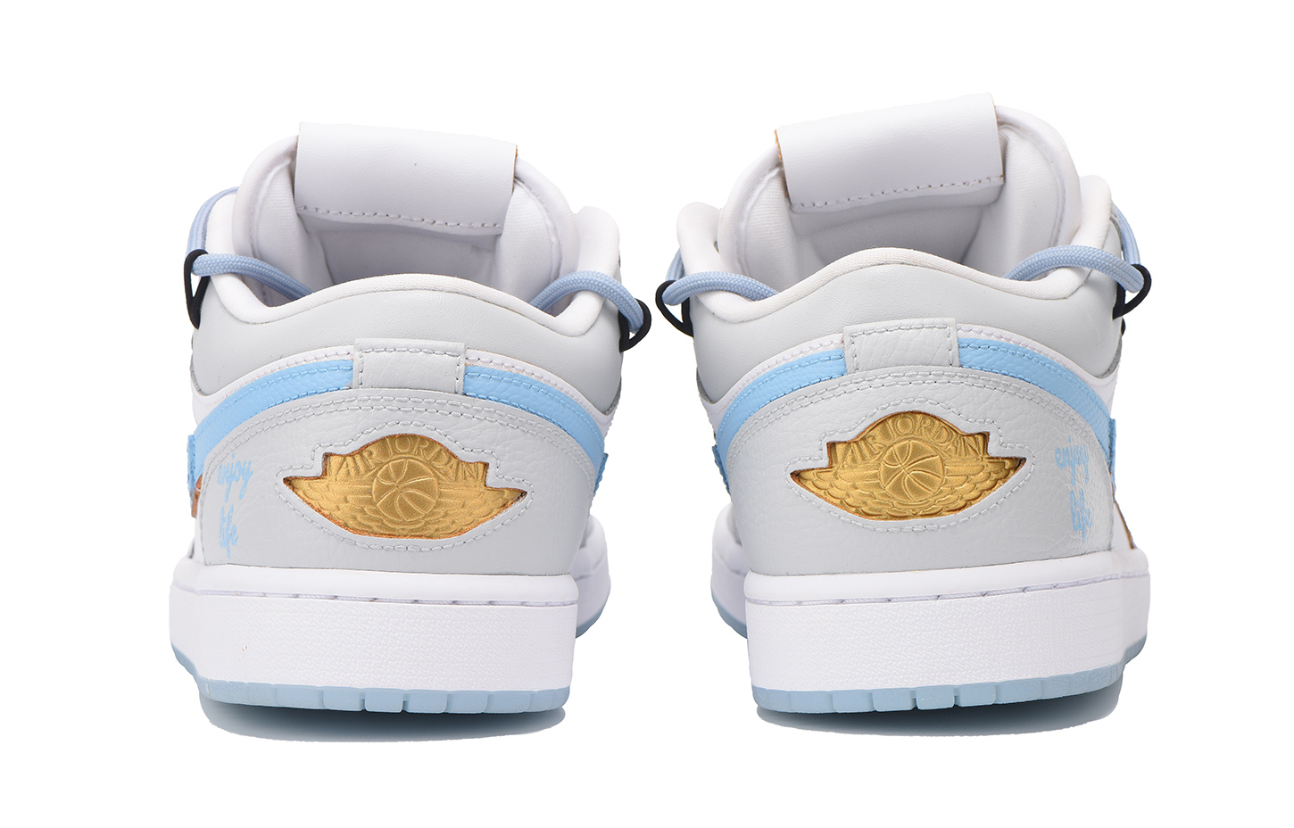 Jordan Air Jordan 1 Low-Top Vintage Basketball Shoes Men's Gray Blue купить в интернет-магазине Yoocart с быстрой доставкой по России.