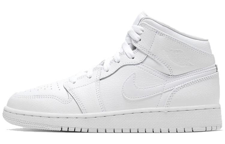 Air Jordan 1 Mid 'Triple White 2020' Gs