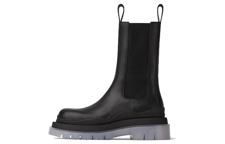 Bottega Veneta Tire Chelsea Crew Chelsea Boots 5.5cm Women's Black