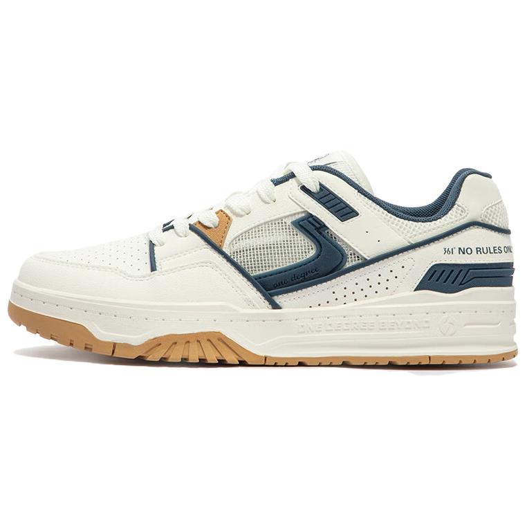 361° Cloud Journey Cushioning Wear-Resistant Low-Top Skateboard Shoes Men's White Blue