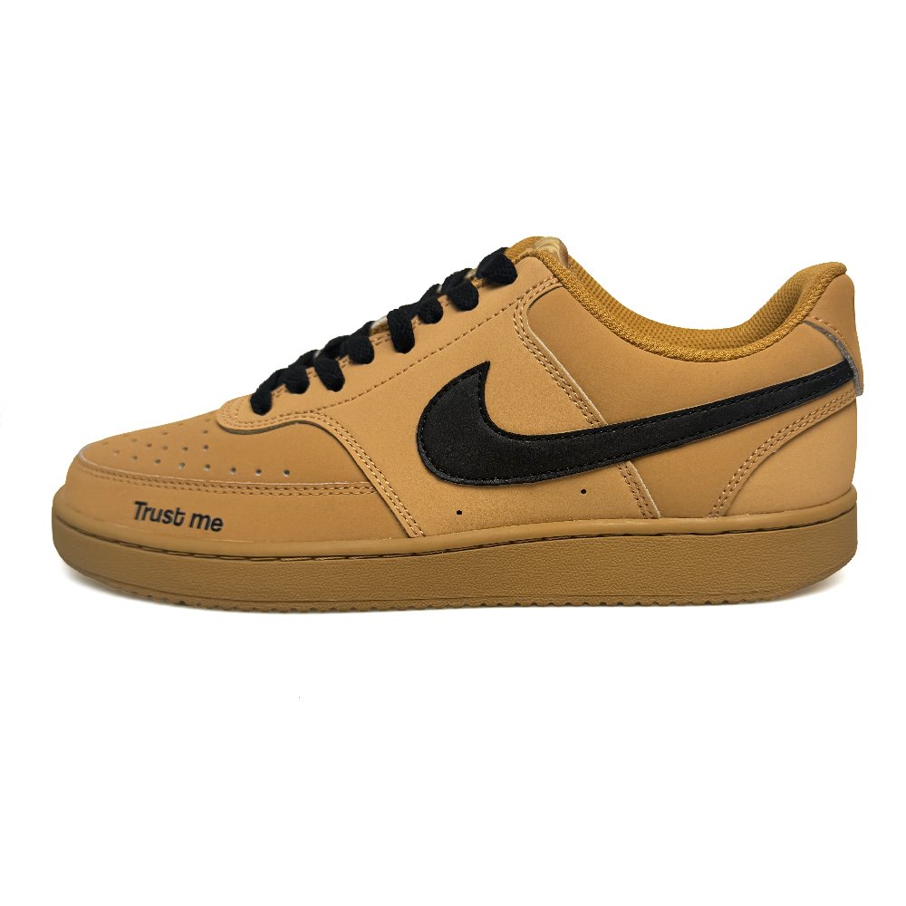 Nike Court Vision 1 Slip-Resistant Low-Top Skateboard Shoes Unisex Wheat