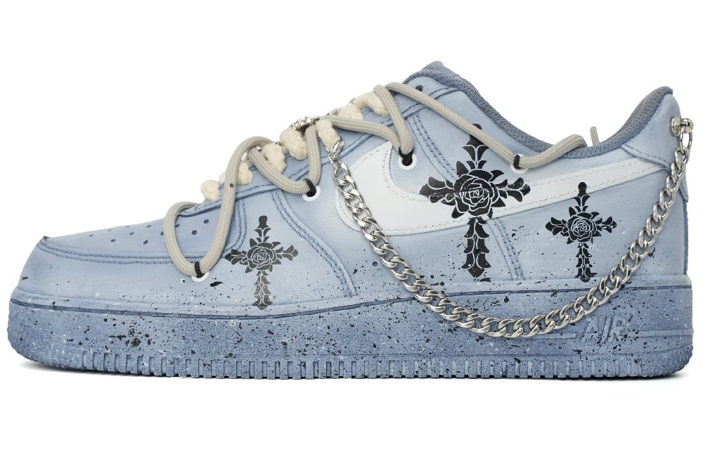 Nike Air Force 1 '07 Air Force 1 Low-Top Skateboard Shoes Men's Gray White