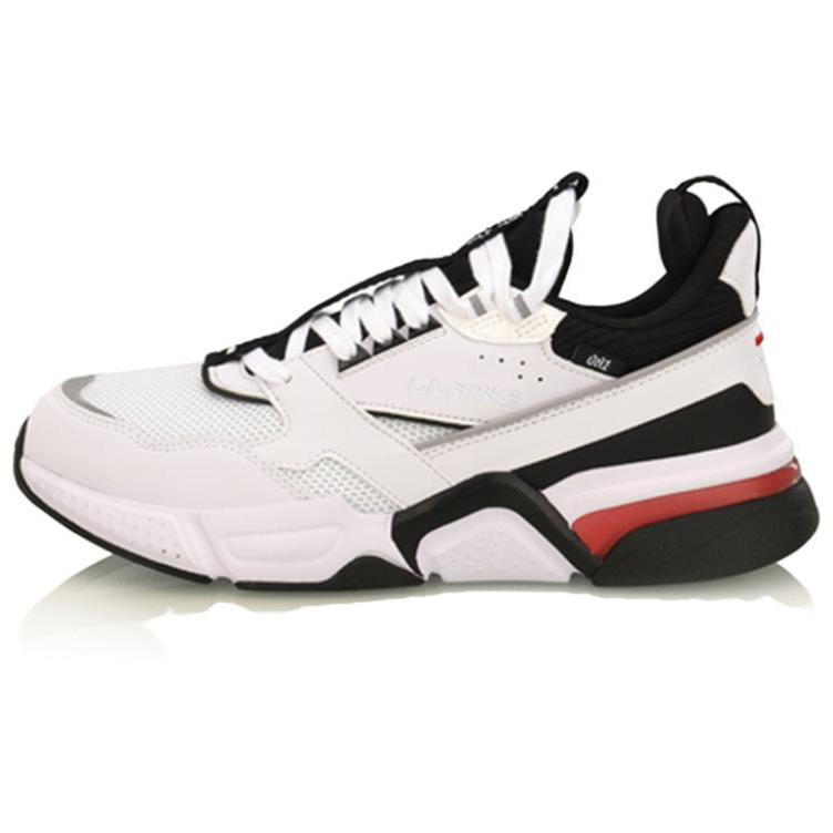LiNing 001 Wear-Resistant Balance Low-Top Chunky Sneakers Men's Black White