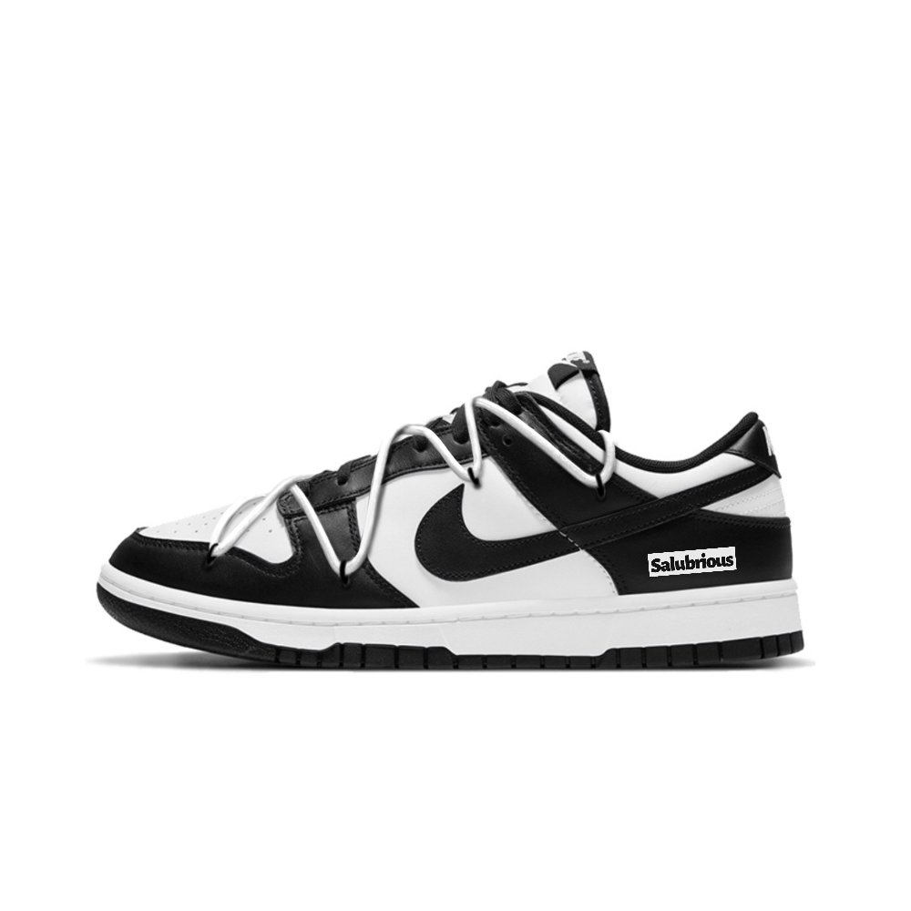 Nike Dunk Wear resistant And Lightweight Low top Skateboard Shoes Unisex White Black