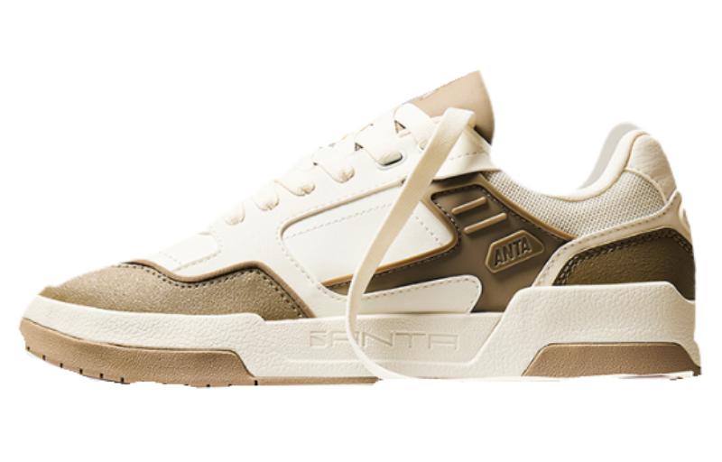 Anta Durable Breathable Low-Top Skateboard Shoes Men's White Gray