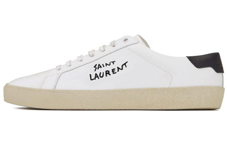 SAINT LAURENT Court Classic SL/06 Low White Black Women's