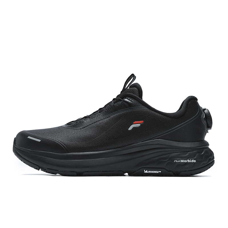 FILA NUVOLE 2 Abrasion Resistant Low Top Running Shoes Men Black
