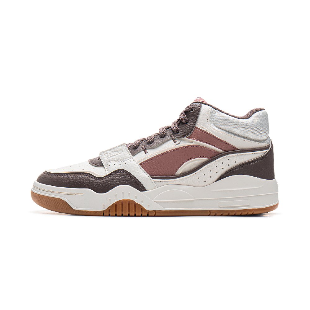 LINING Moonlight White HI Skateboard Shoes Women's Mid-Top White Umber