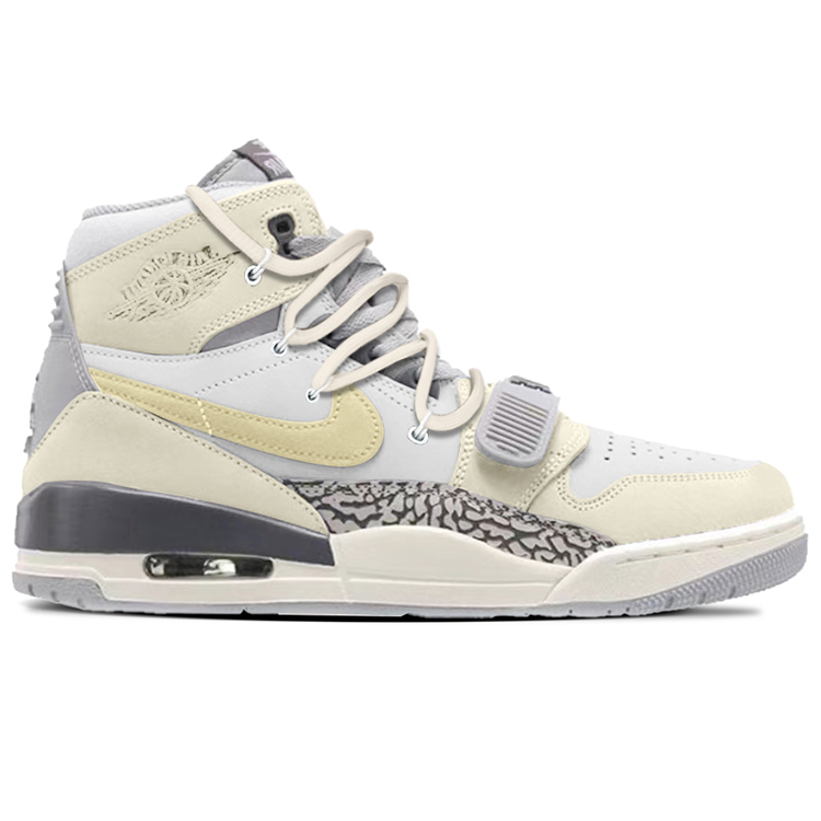 Jordan Legacy 312 High Top Vintage Basketball Shoes Men's Beige Black