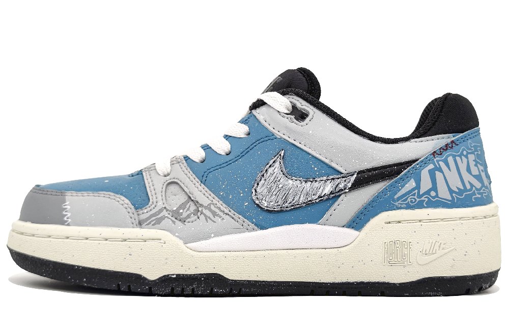 Nike Full Force Anti-Slip Wear-Resistant Low-Top Skateboard Shoes Men's Iceberg Blue