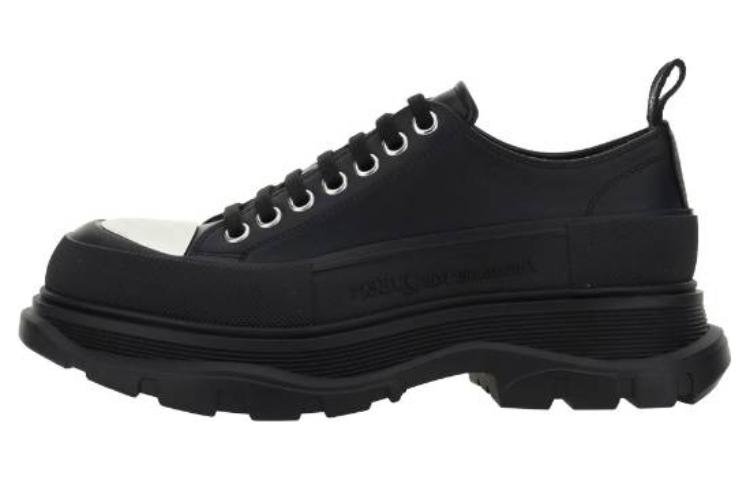 Alexander McQueen Tread Slick Lace Up Shoes 'Black White Toe'