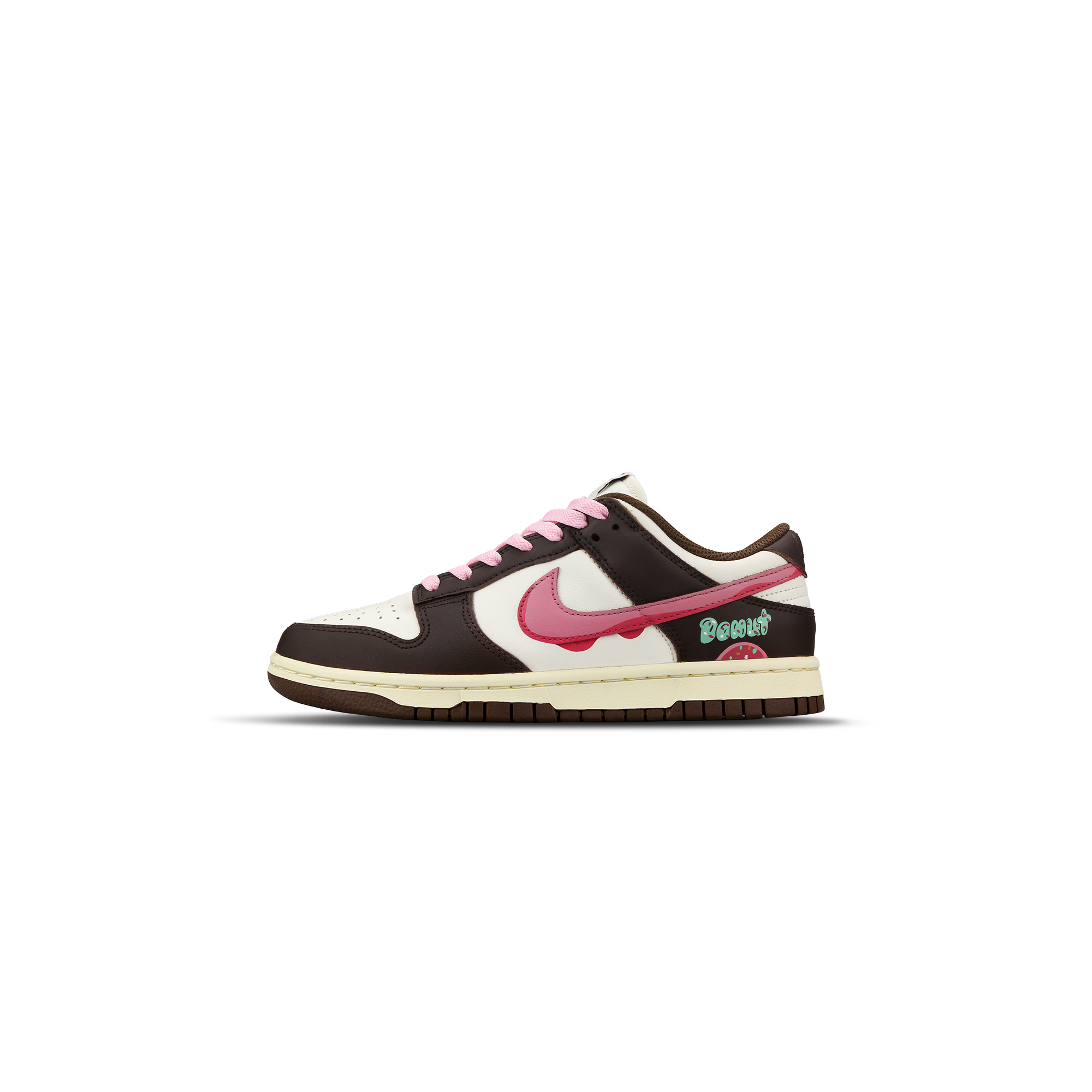 Nike Dunk Low Low-Top Skateboard Shoes Women's Brown Pink