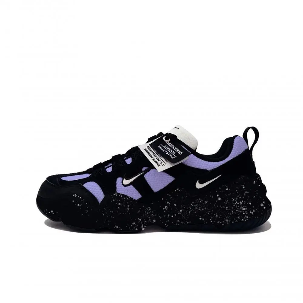 Nike Tech Hera Frost Flow Abrasion Resistant Low top Casual Shoes Unisex Black Purple