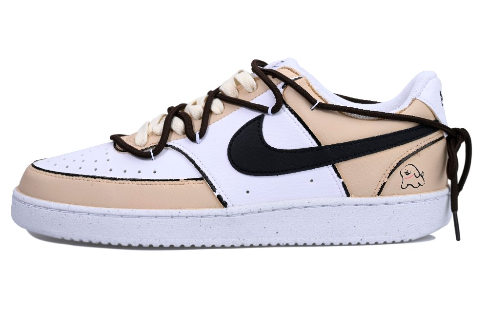 Nike Court Vision 1 Skateboard Shoes Men Low-Top Brown White
