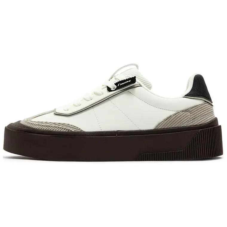 361° Dune Series Wear-Resistant Slip-Resistant Coverage Low-Top Skateboard Shoes Men's White Brown