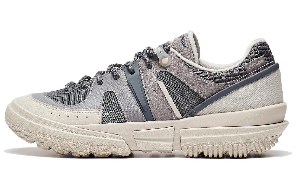 LiNing Linchuan Lite Anti Slip Wear Resistant Low Top Casual Shoes Men's Moonlight Gray