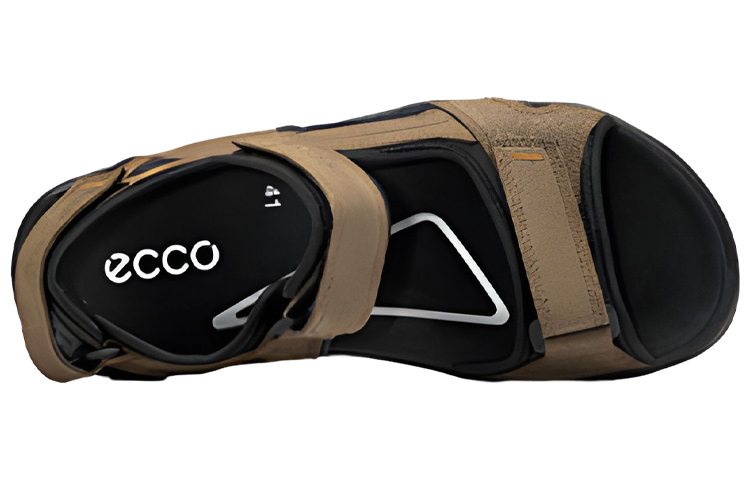 Ecco Beach Sandals Men Brown Black